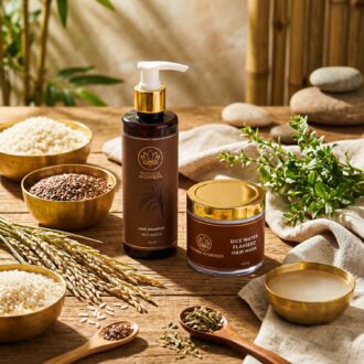 Nirvana Ayurveda Rice Water Hair Care Combo for Smooth Hair